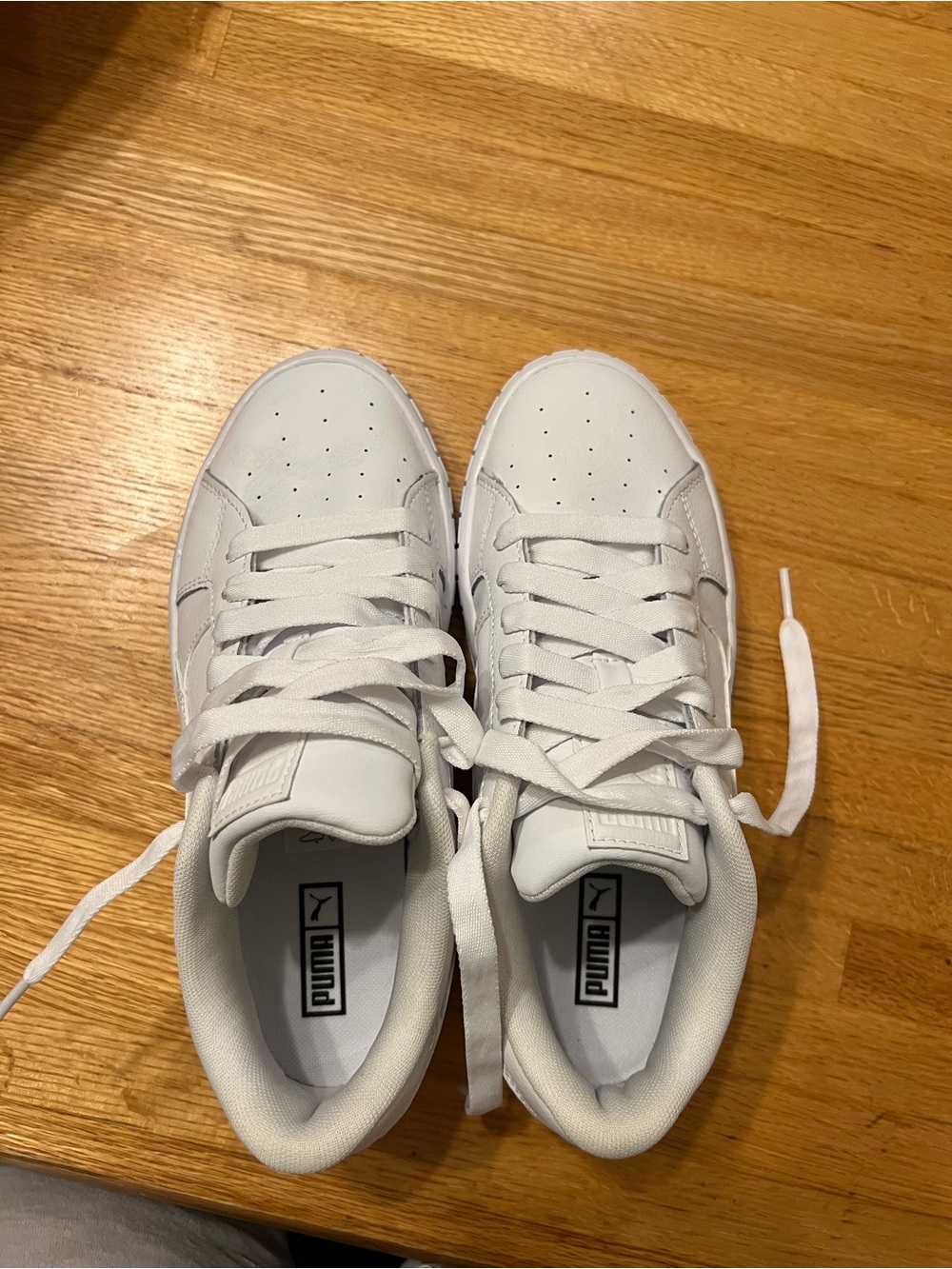 Puma Cali-Style White Kids/Womens Low-Top Sneakers - Picture 2 of 5